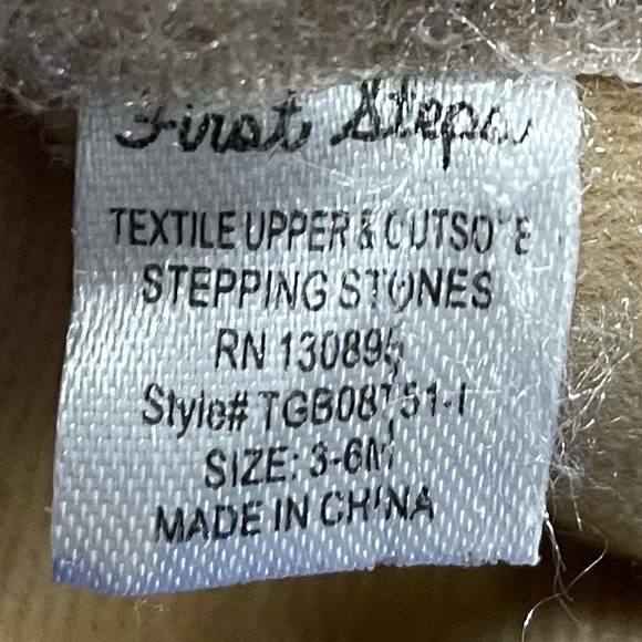 First Steps, Stepping Stones Moccasins baby 3-6 months VERY CUTE - Picture 13 of 13